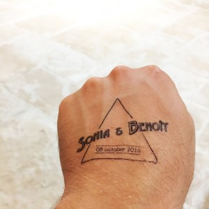 Tatouages éphémères pour le mariage de Sonia et Benoit